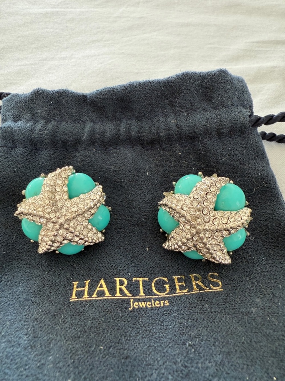 Turquoise starfish earrings